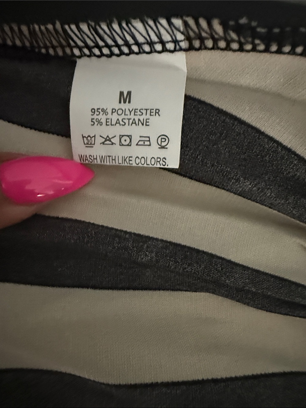 Black & Cream Striped V-Neck Wrap Blouse - Picture 2 of 6